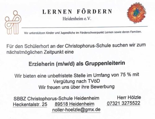 Erzieherin(m/w/d) als Gruppenleitern gesucht